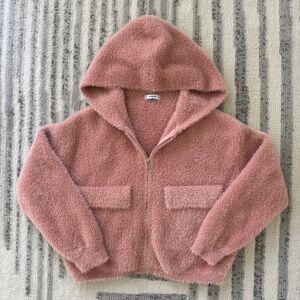 🎀 Mayoral Faux Fur Zip Up Hoodie Sweater